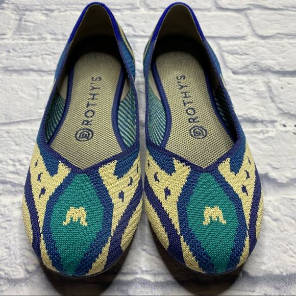 Rothys The Flat in Moroccan Blue, Rare - Picture 2 of 6